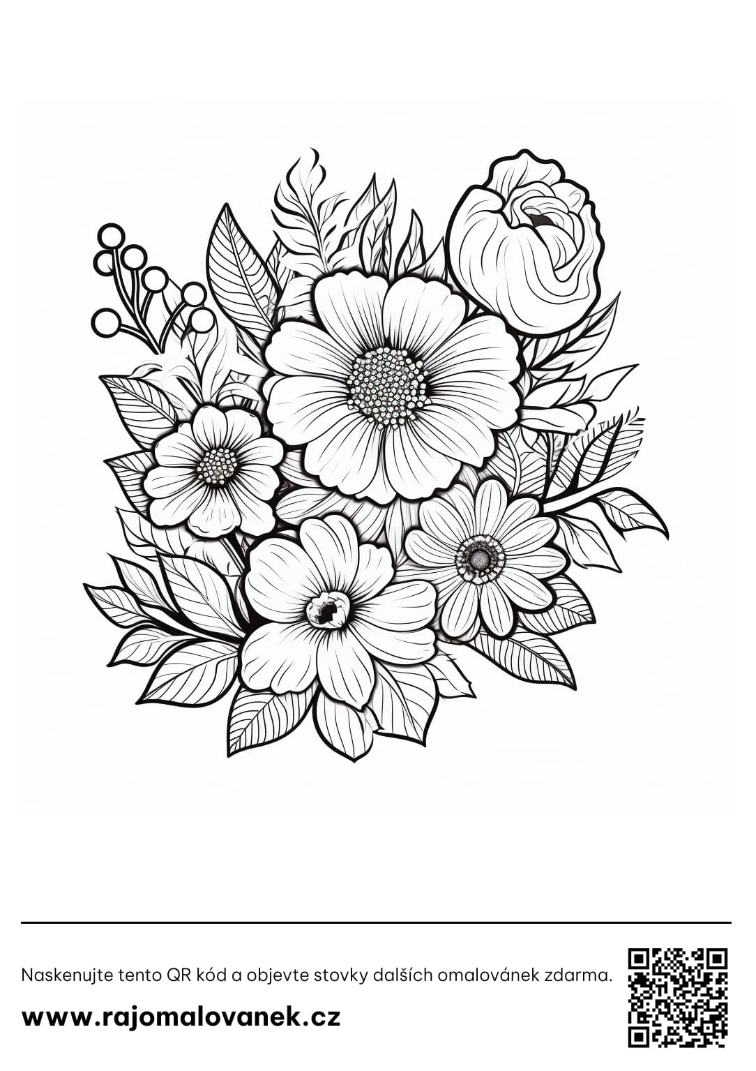 Omalovánky kytka