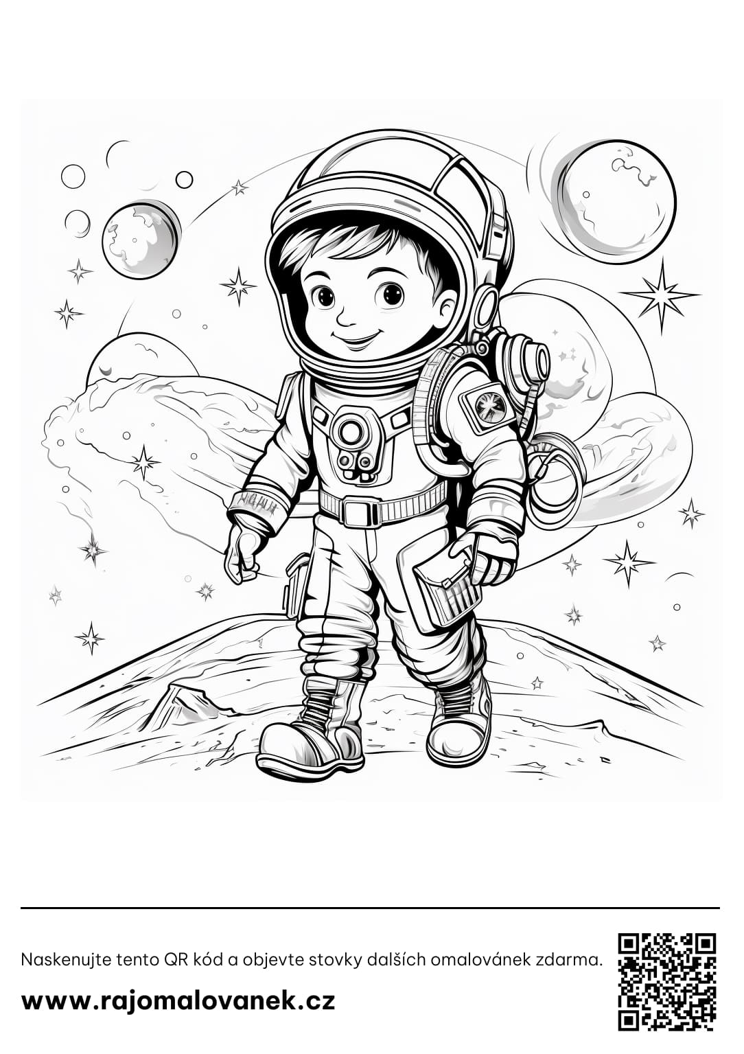 Kosmonaut omalovánky