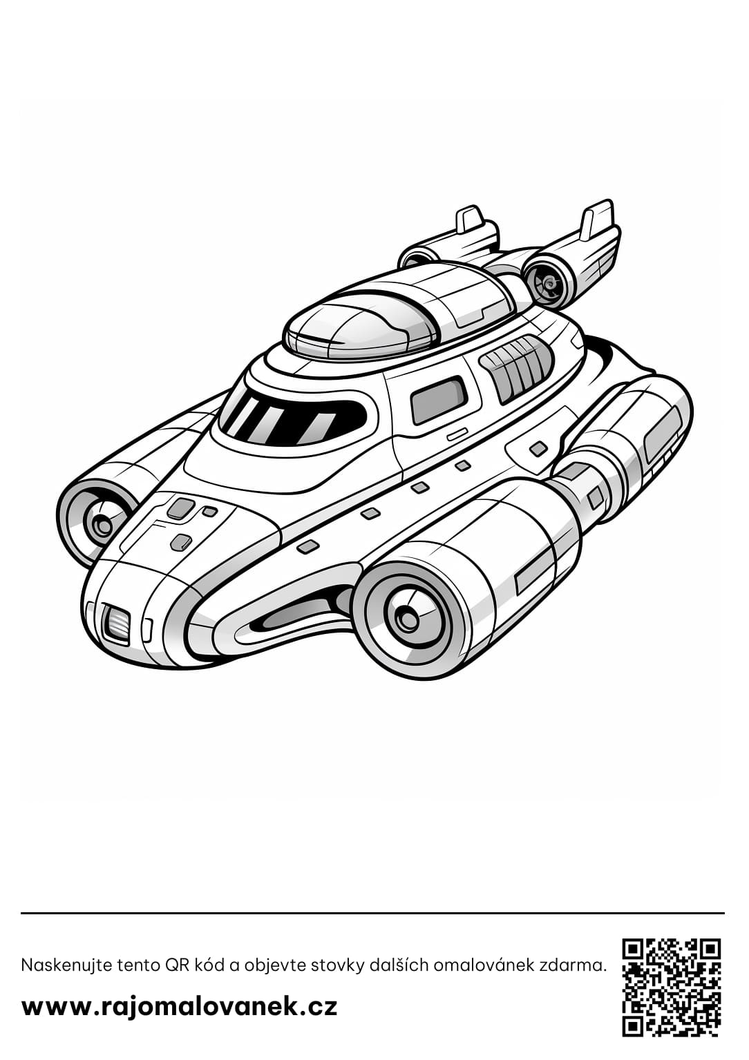 Vesmírná loď omalovánky