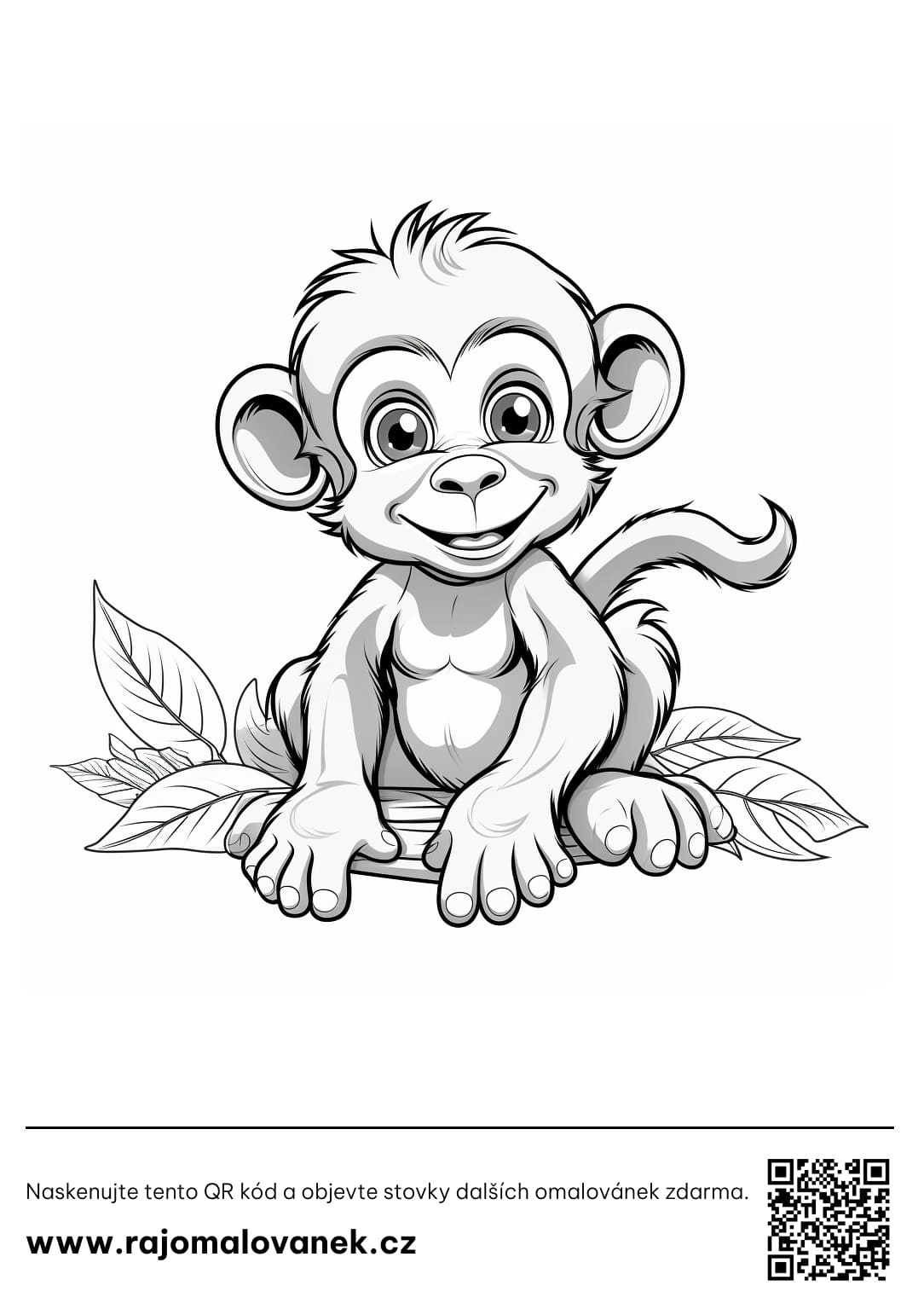 Opice omalovánky