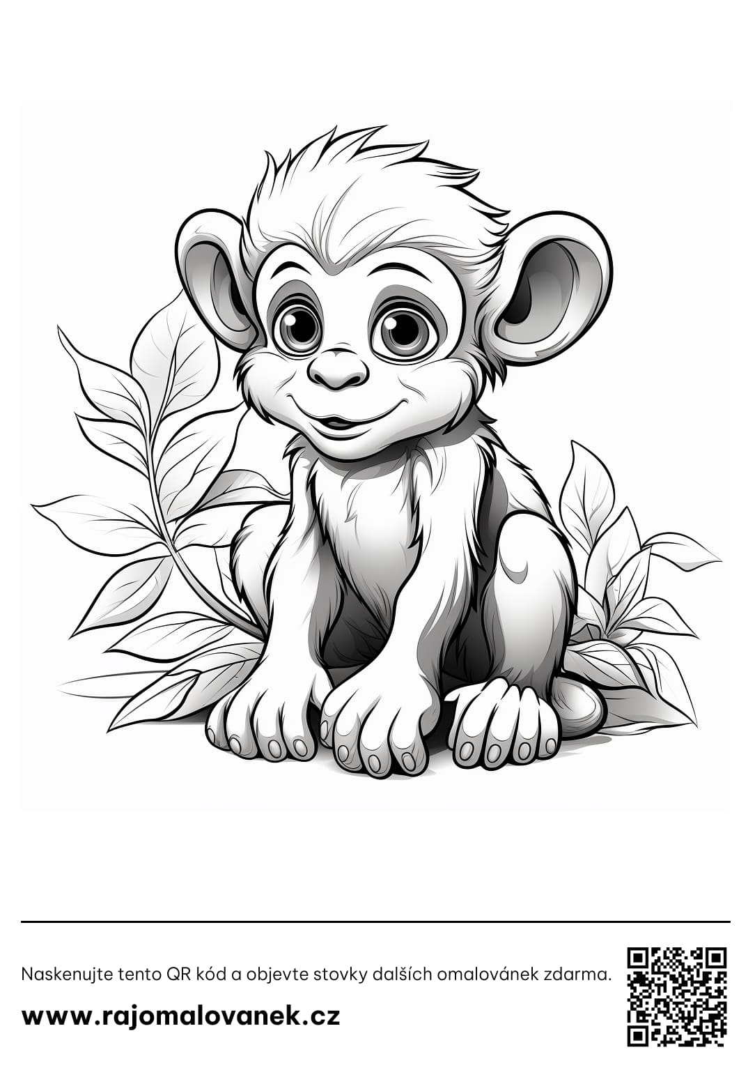 Opice omalovánky