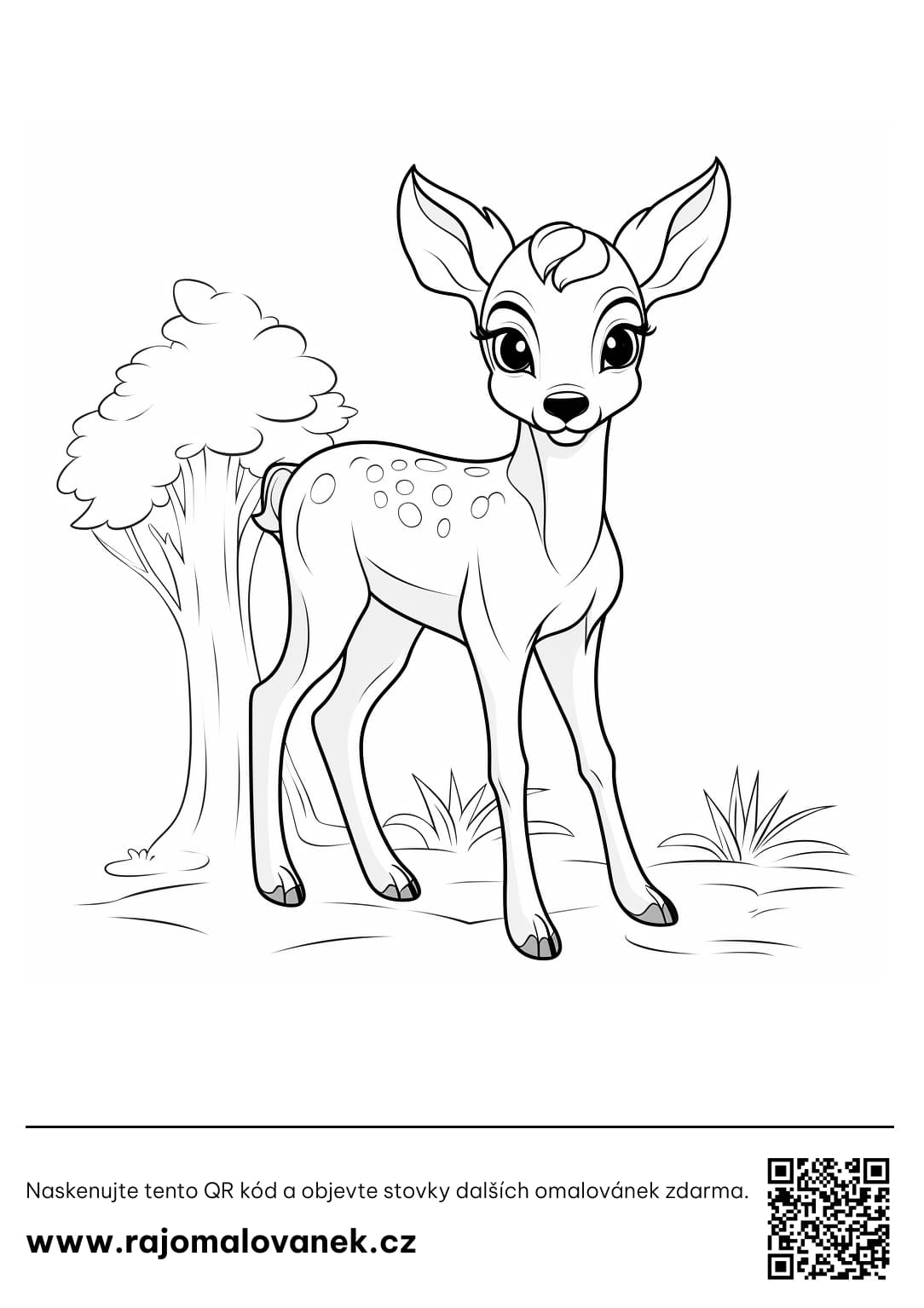 Srnky omalovánky