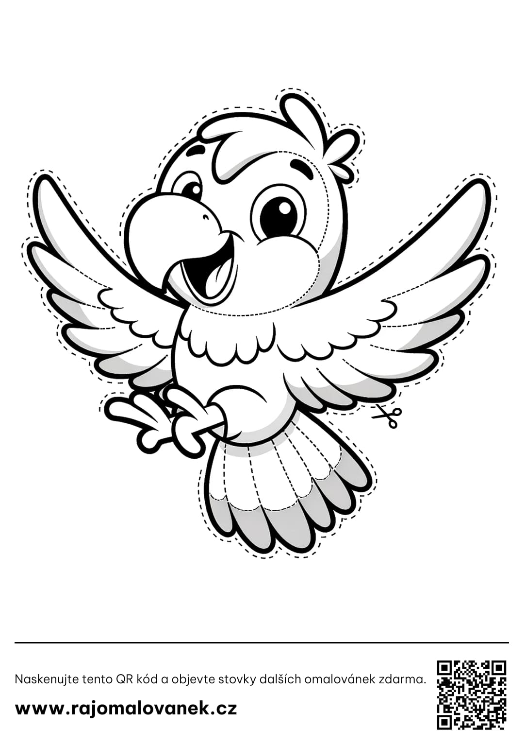 Papoušek vystřihovánky