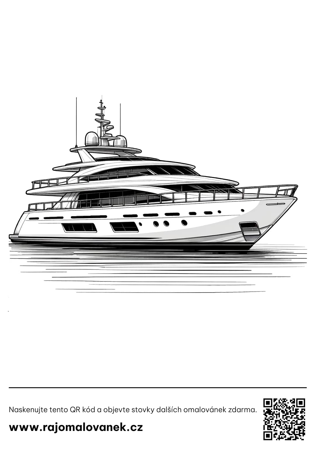 Jachta omalovánka
