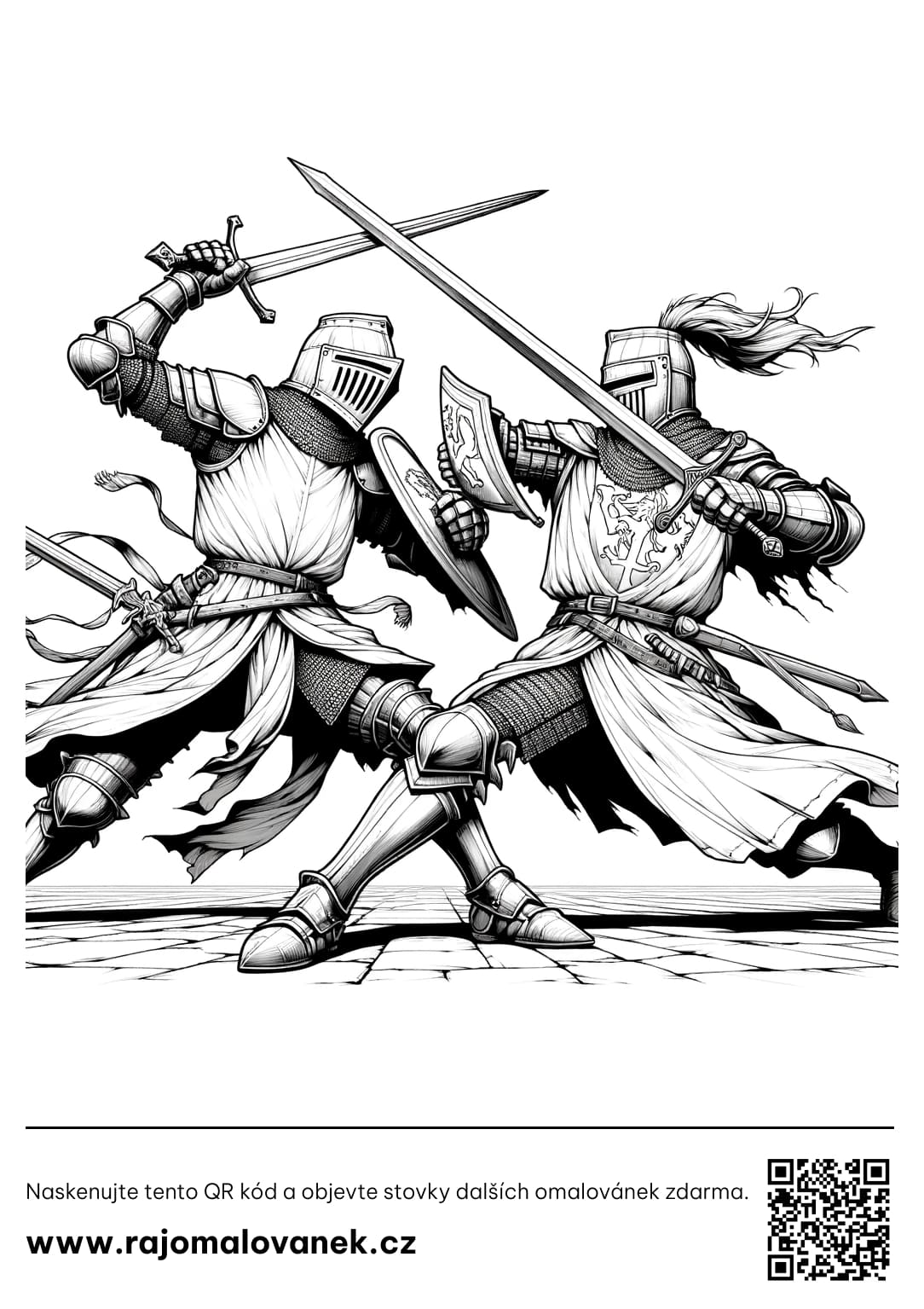Omalovánka rytíři