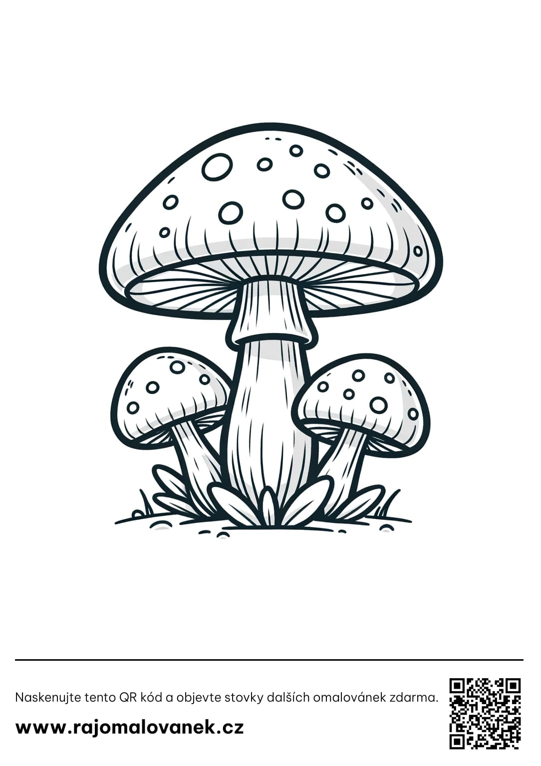 Houby omalovánky
