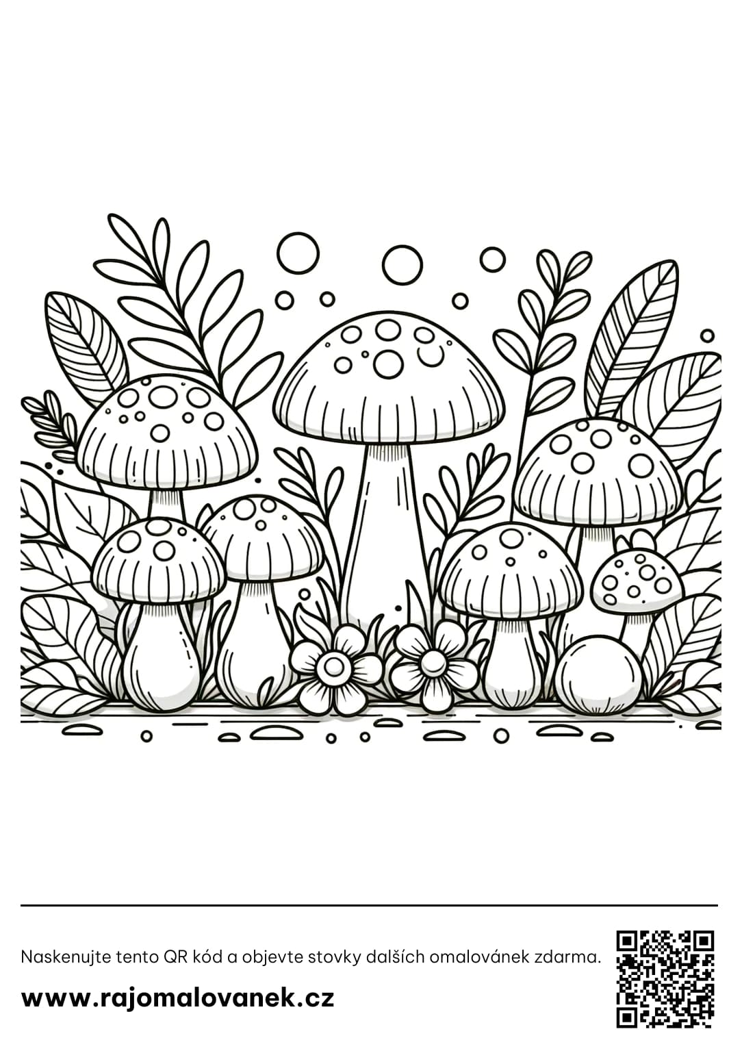 Houby omalovánky
