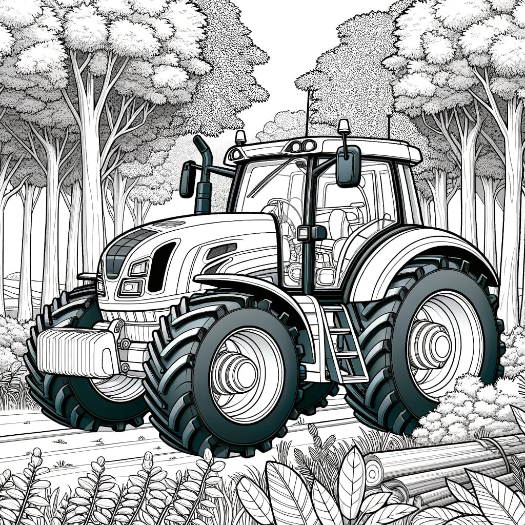 vytisknutí traktor omalovanka